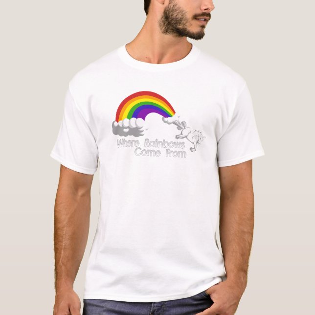 Camiseta De donde los arco iris vienen (Anverso)