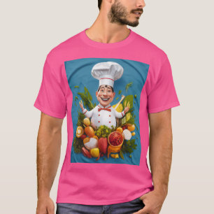 Camiseta de Donker Básico para Hombres con un chef