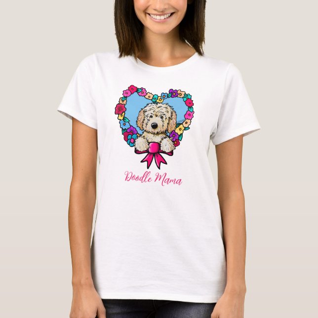 Camiseta de Doodle Mamá Amante de Perros (Anverso)