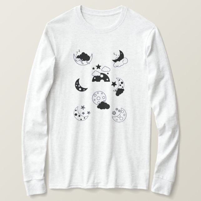 Camiseta DE DORMIR DE BUENA NOCHE MÁS TAMAÑO (Anverso del diseño)