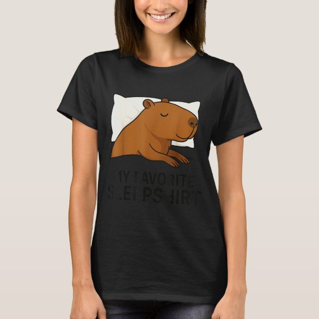Camiseta de dormir favorita de capybara Pijama de  (Anverso)