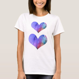 Camiseta de dos corazones