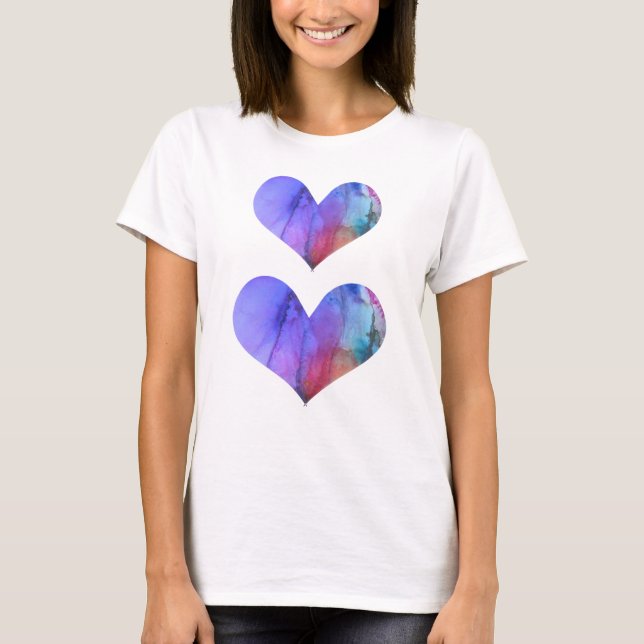 Camiseta de dos corazones (Anverso)