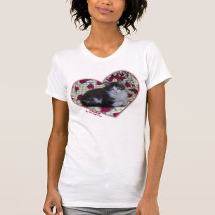 Camiseta de dos piernas del gatito de los