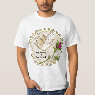 Camiseta de Dove Boda Rings