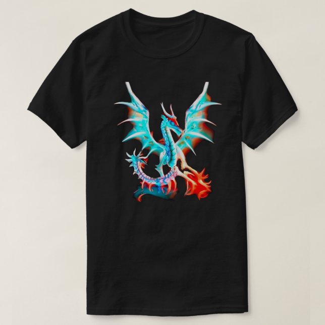 camiseta de dragón azul (Diseño del anverso)