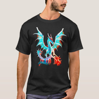 camiseta de dragón azul