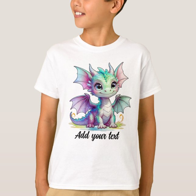 Camiseta de dragón bebé Pastel (Anverso)