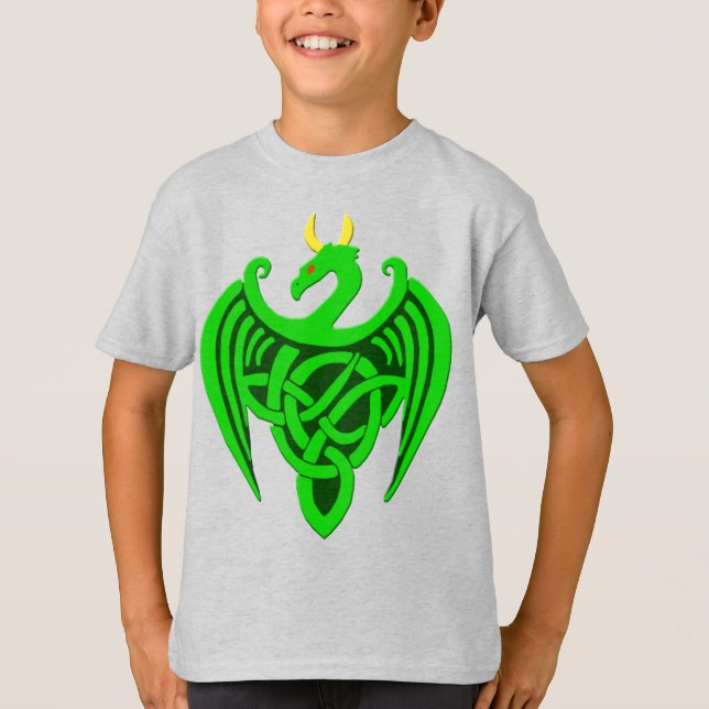 Camiseta De Dragón Celta Verde (Anverso)