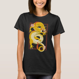 Camiseta de dragón chino amarillo