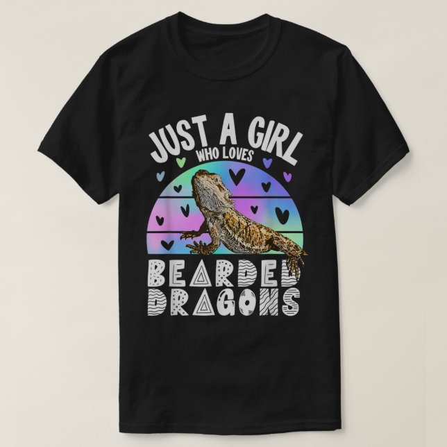 Camiseta De Dragón Con Barba, Solo Un Chica Que Am (Diseño del anverso)
