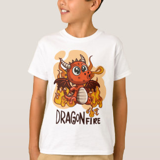 Camiseta de dragón de fuego