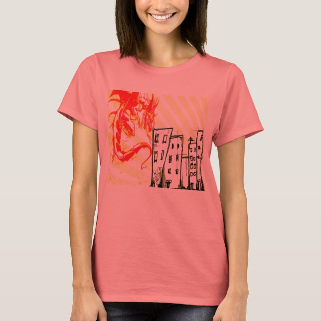 Camiseta de dragón urbano para mujeres (Anverso)