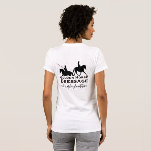 Camiseta de Dressage de Caballo Dorado y Equitació
