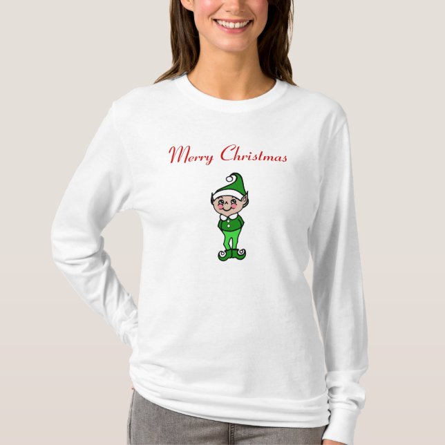 Camiseta de duende de Navidad (Anverso)