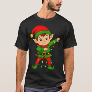 Camiseta de duende haciendo dab Costume Navidad Eq