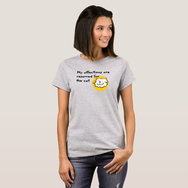 Camiseta de Dueño de Gato Afecto Amante de Gatos (Anverso completo)