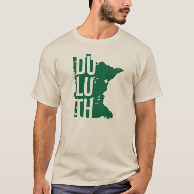 Camiseta de Duluth Minnesota con el mapa (Anverso)