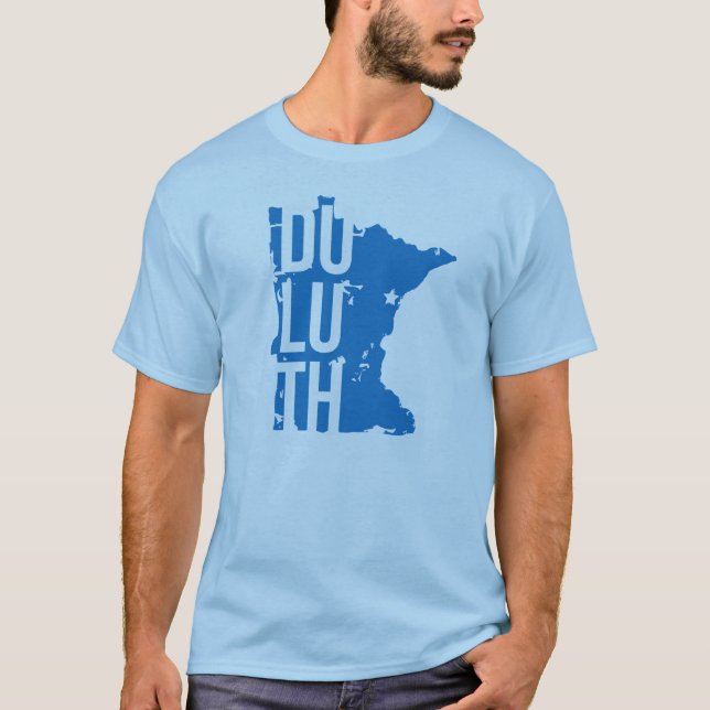 Camiseta de Duluth, Minnesota con el mapa (Anverso)