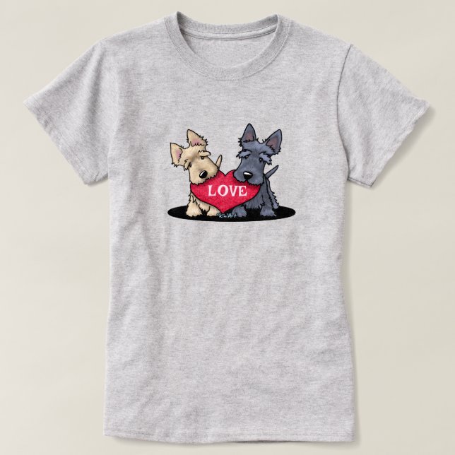 Camiseta de dúo Scottie con el corazón (Diseño del anverso)