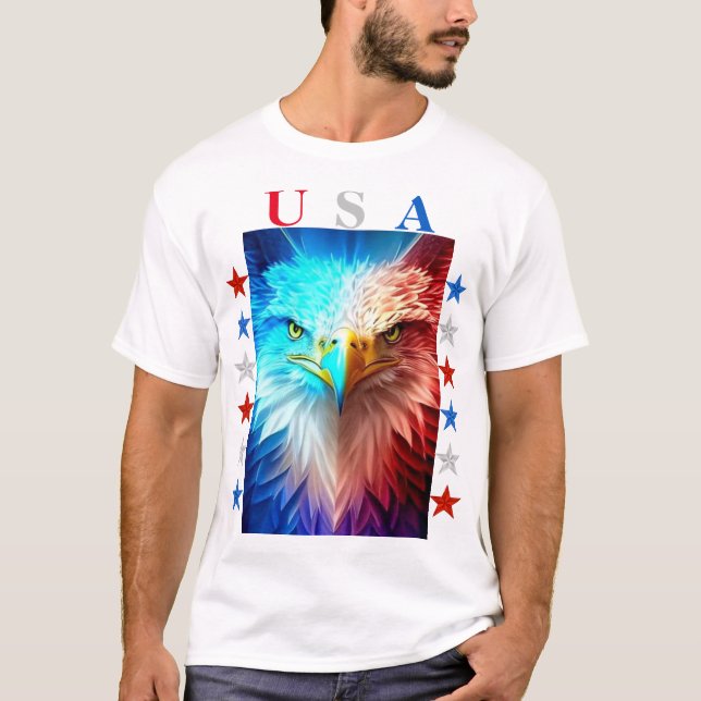 Camiseta de Eagle Calvo de Estados Unidos (Anverso)