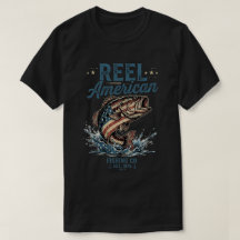 Camiseta de EE. UU.: Pesca americana real bandera 