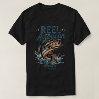 Camiseta de EE. UU.: Pesca americana real bandera