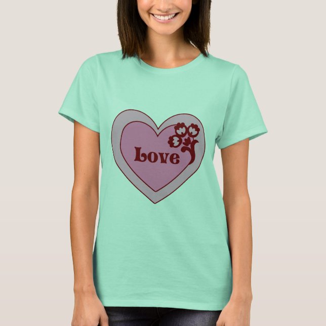 Camiseta de El día de San Valentín de corazón de a (Anverso)