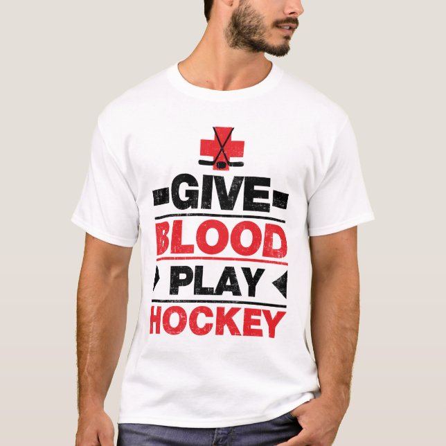 Camiseta Dé el hockey del juego de la sangre (Anverso)