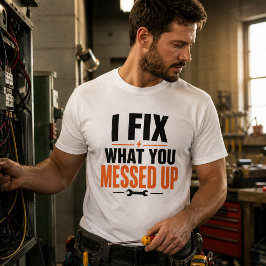 Camiseta de Electricista Divertida Arreglo lo que