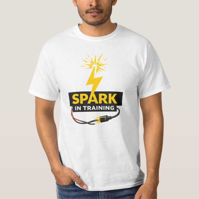 Camiseta de electricista en formación con chispa (Anverso)