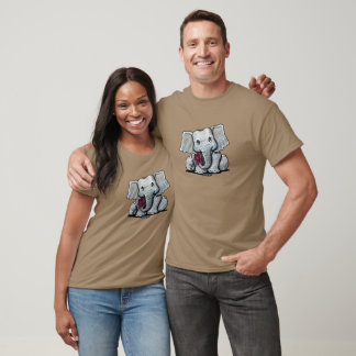 Camiseta de elefante adorable de KiniArt