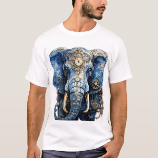 Camiseta de elefante azul