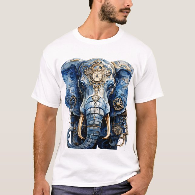 Camiseta de elefante azul (Anverso)