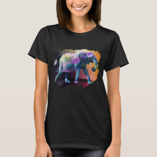 Camiseta de elefante colorido