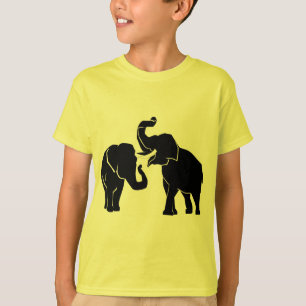 Camiseta de elefante de pareja