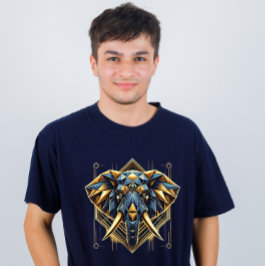 camiseta de elefante geométrico