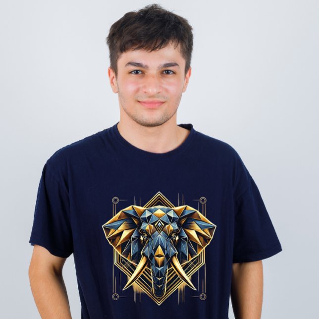 camiseta de elefante geométrico (Subido por el creador)