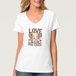 Camiseta de elefante lindo 'El amor tiene orejas g