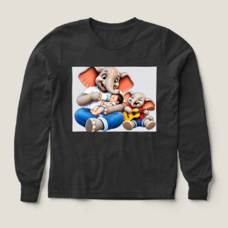 camiseta de elefante madre e hijo elefante adorabl