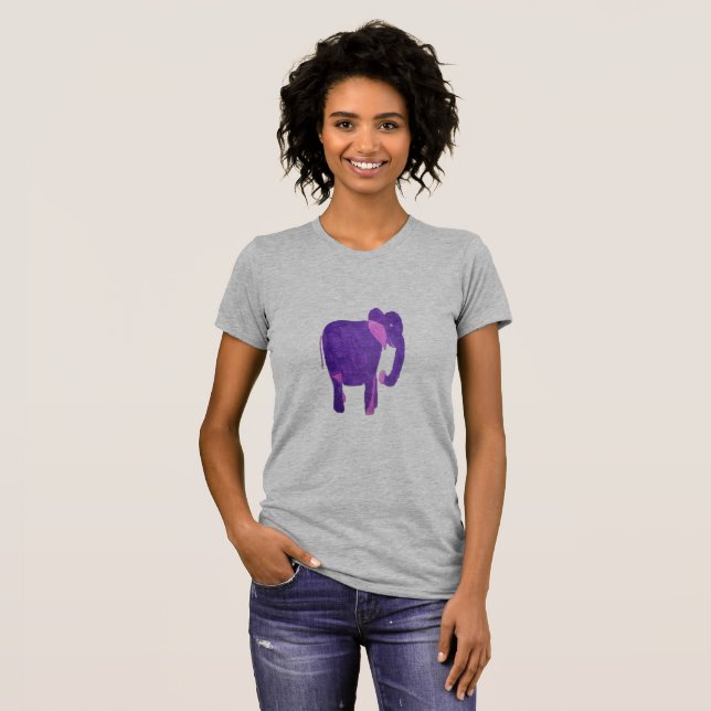 Camiseta de elefante morado (Anverso completo)