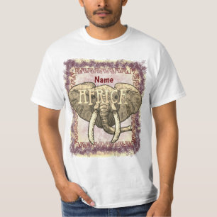 Camiseta de elefante tribal africano