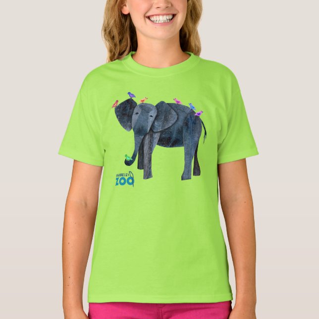 Camiseta de elefante zoológico de Mabell para los  (Anverso)