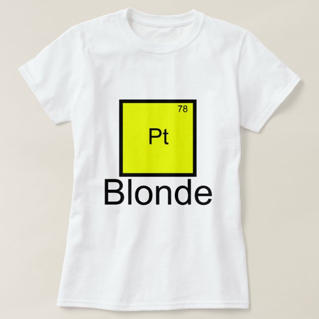 Camiseta de Elemento Rubio Platino con Juego de Pa (Diseño del anverso)