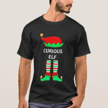 Camiseta de elfo curioso de Navidad moderna