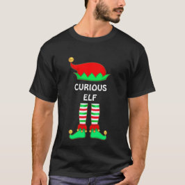 Camiseta de elfo curioso de Navidad moderna