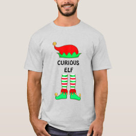 Camiseta de elfo curioso de Navidad moderna