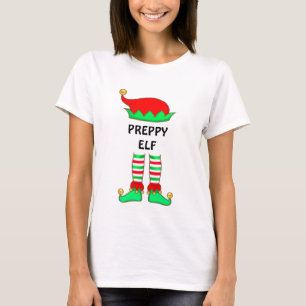 Camiseta de elfo elegante de Navidad moderna