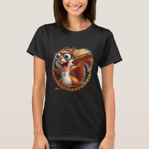 Camiseta de Emblema de Círculo de Ardilla Friki