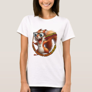 Camiseta de Emblema de Círculo de Ardilla Friki